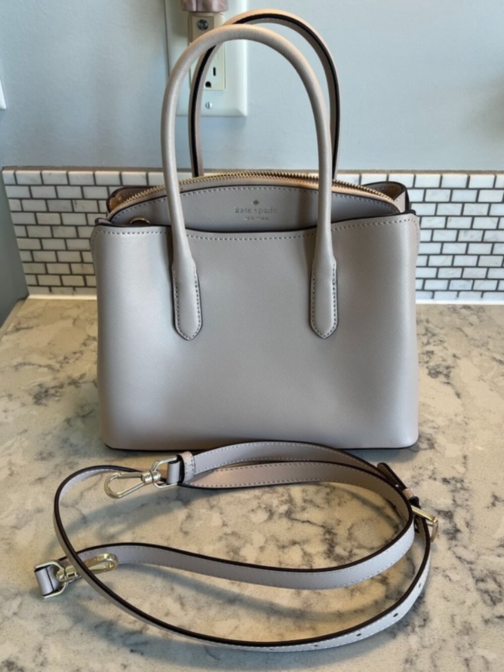 *NWOT* Kate Spade Taupe Satchel with Strap